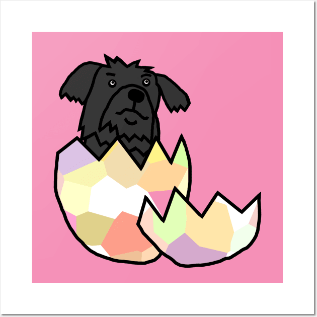 Cute Dog Hatching from Egg Wall Art by ellenhenryart